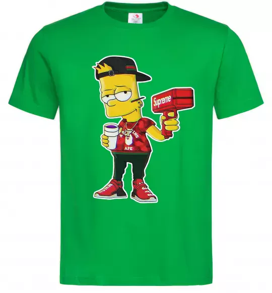 Чоловіча футболка Supreme Bart Зелений фото