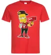 Чоловіча футболка Supreme Bart Червоний Чоловіча футболка Supreme Bart Червоний фото