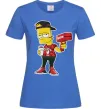 Женская футболка Supreme Bart Ярко-синий Женская футболка Supreme Bart Ярко-синий фото