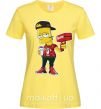 Женская футболка Supreme Bart Лимонный фото