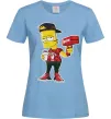 Женская футболка Supreme Bart Голубой Женская футболка Supreme Bart Голубой фото