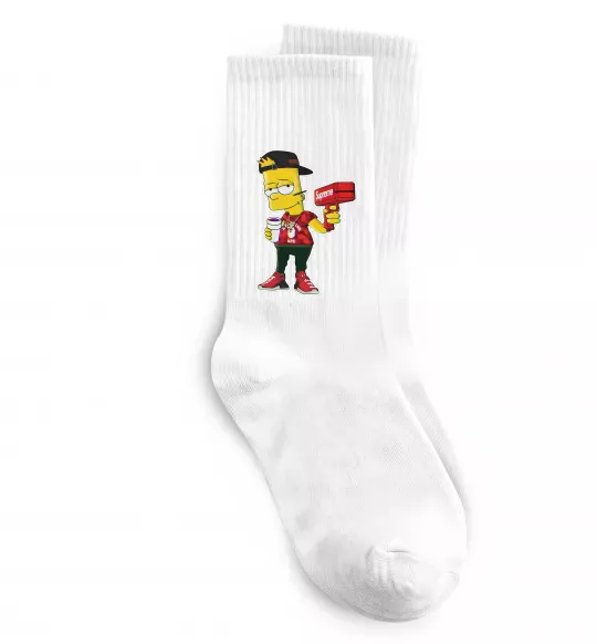 Носки Supreme Bart Белый фото
