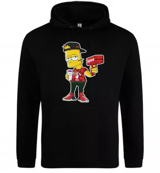 Женская толстовка (худи) Supreme Bart Черный фото