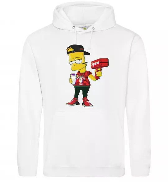 Женская толстовка (худи) Supreme Bart Белый фото
