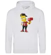 Женская толстовка (худи) Supreme Bart Серый меланж фото