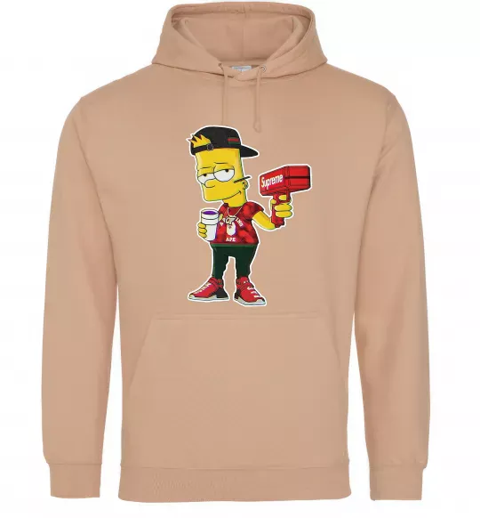 Женская толстовка (худи) Supreme Bart Песочный фото