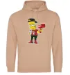 Женская толстовка (худи) Supreme Bart Песочный фото
