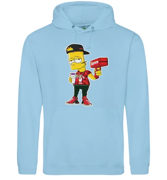 Жіноча толстовка (худі) Supreme Bart Блакитний фото