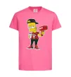 Детская футболка Supreme Bart Ярко-розовый фото