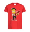 Детская футболка Supreme Bart Красный фото