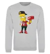 Світшот Supreme Bart Сірий меланж фото
