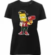 Женская премиум футболка Supreme Bart Черный фото