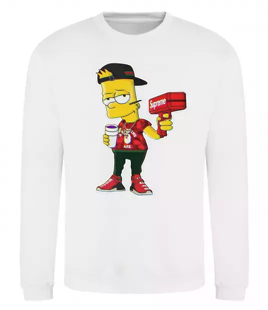 Свитшот Supreme Bart Белый фото
