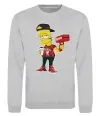 Свитшот Supreme Bart Серый меланж фото