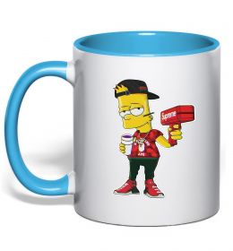 Чашка з кольоровою ручкою Supreme Bart