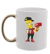 Чашка с цветной ручкой Supreme Bart Золото фото