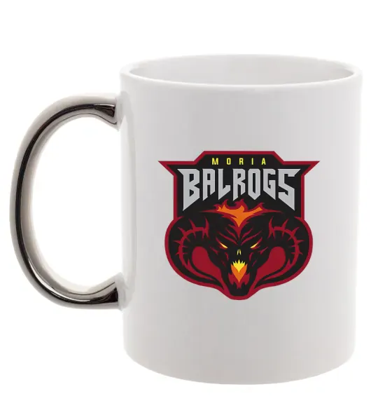 Чашка з кольоровою ручкою Moria Balrogs Срібло фото