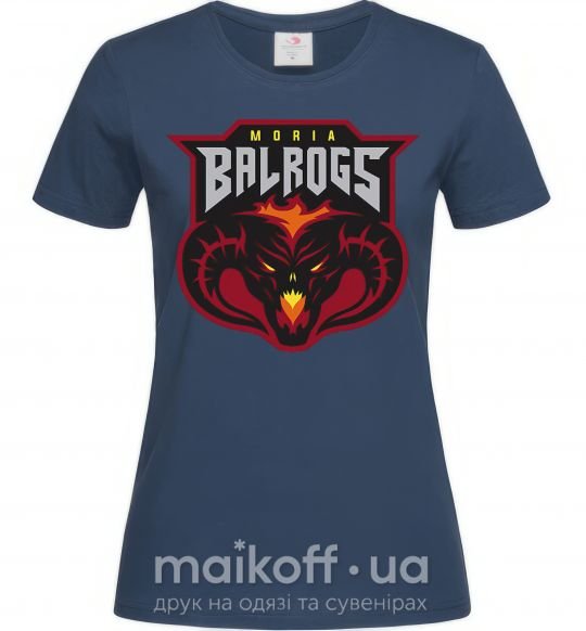 Жіноча футболка Moria Balrogs Темно-синій фото