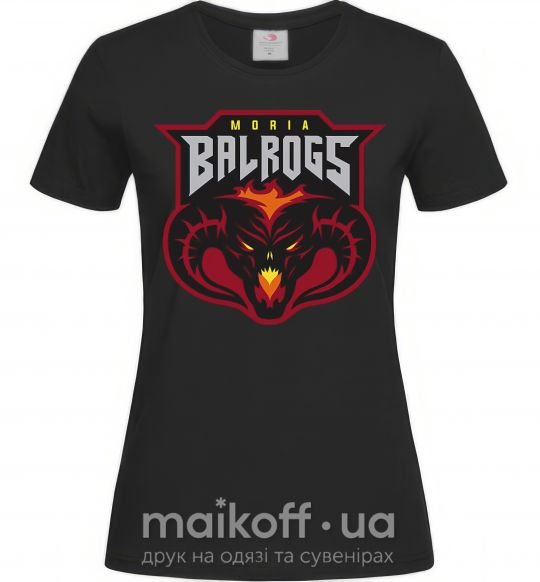 Женская футболка Moria Balrogs Черный фото