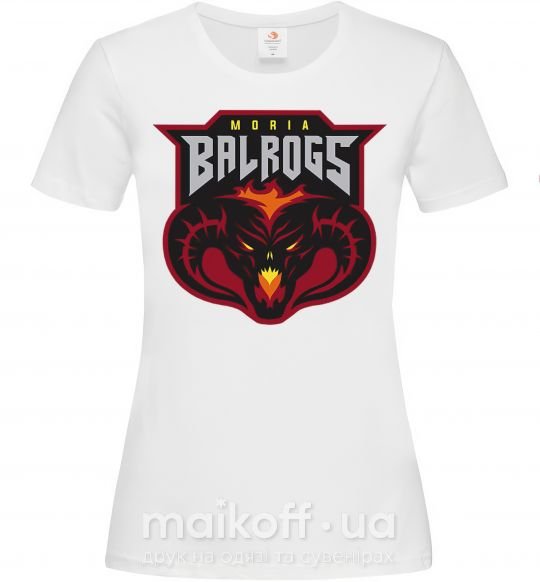 Жіноча футболка Moria Balrogs Білий фото