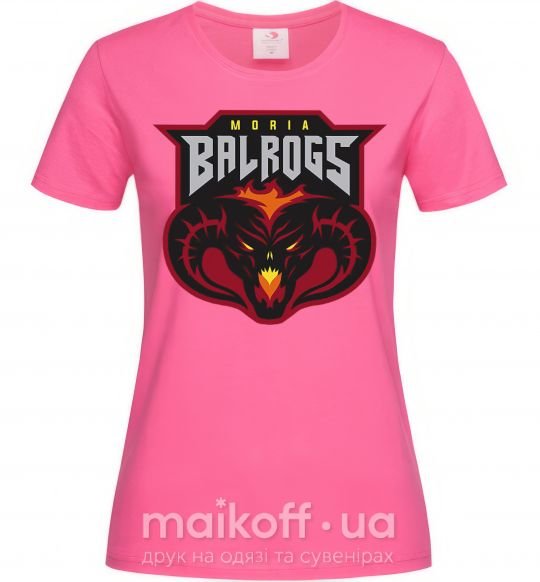 Жіноча футболка Moria Balrogs Яскраво-рожевий фото