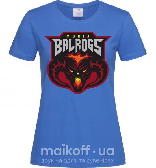 Женская футболка Moria Balrogs Ярко-синий фото