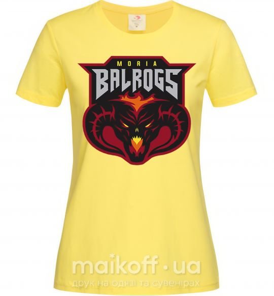 Женская футболка Moria Balrogs Лимонный фото