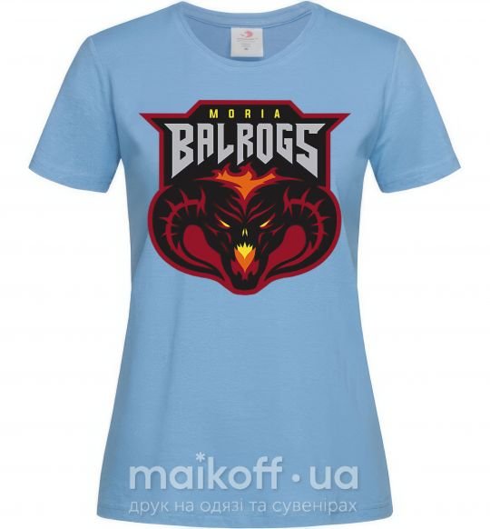 Женская футболка Moria Balrogs Голубой фото