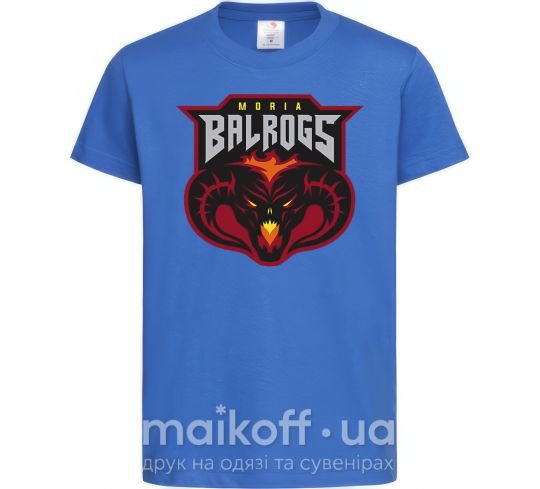 Детская футболка Moria Balrogs Ярко-синий фото