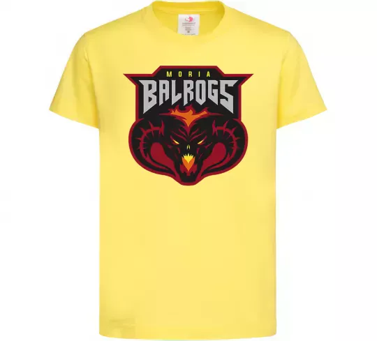 Дитяча футболка Moria Balrogs Лимонний фото