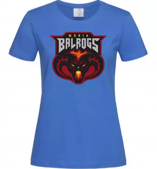 Женская футболка Moria Balrogs Ярко-синий фото