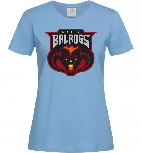 Женская футболка Moria Balrogs Голубой фото