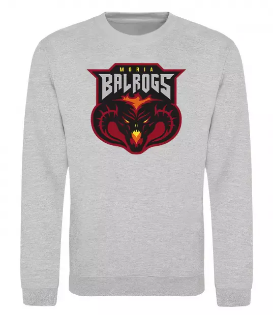 Свитшот Moria Balrogs Серый меланж фото
