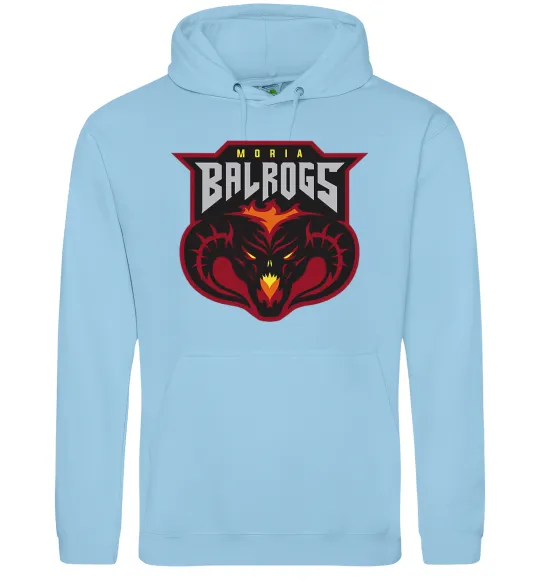 Чоловіча толстовка (худі) Moria Balrogs Блакитний фото