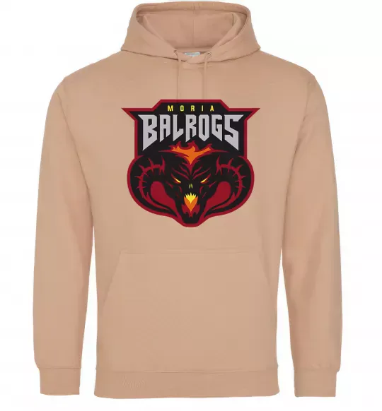 Женская толстовка (худи) Moria Balrogs Песочный фото