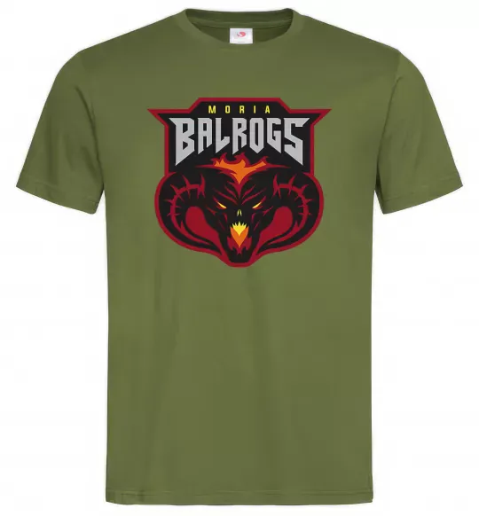 Чоловіча футболка Moria Balrogs Оливковий фото