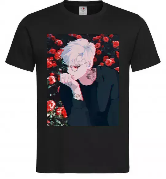 Чоловіча футболка Anime boy Чорний фото