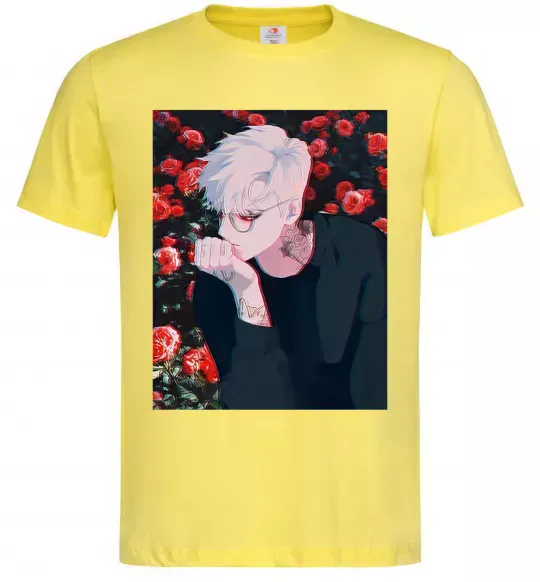Чоловіча футболка Anime boy Лимонний фото