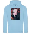 Мужская толстовка (худи) Anime boy Голубой фото