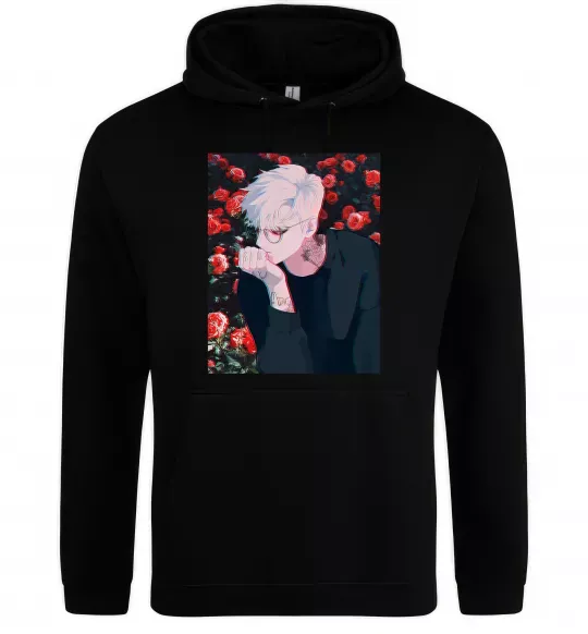 Женская толстовка (худи) Anime boy Черный фото
