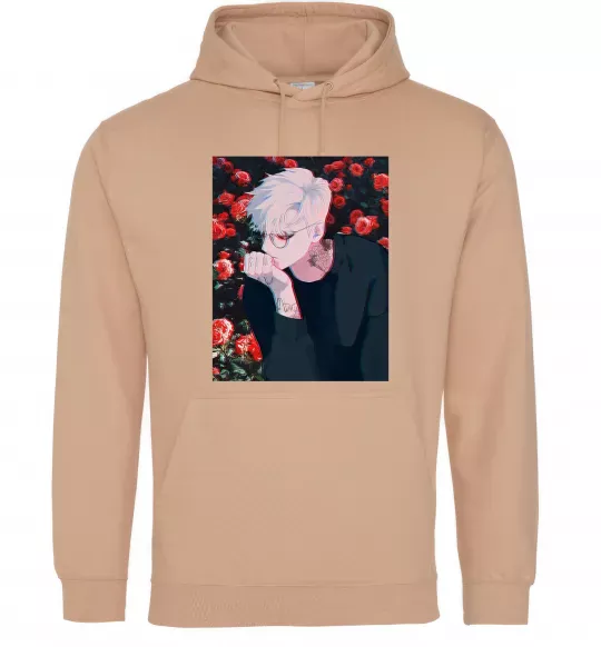 Женская толстовка (худи) Anime boy Песочный фото