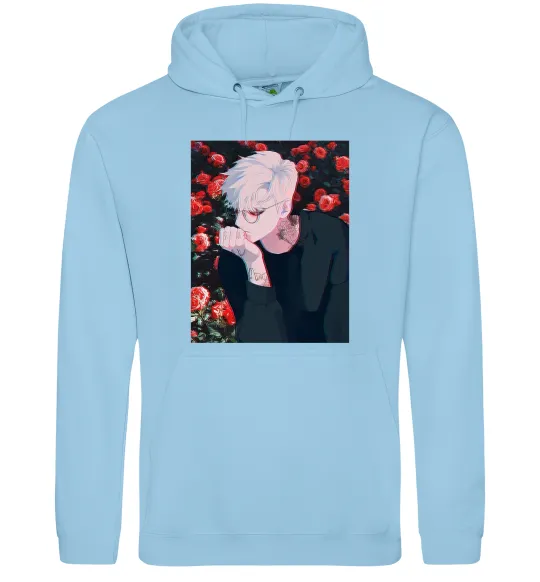 Женская толстовка (худи) Anime boy Голубой фото
