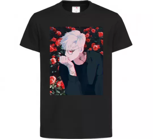 Дитяча футболка Anime boy Чорний фото