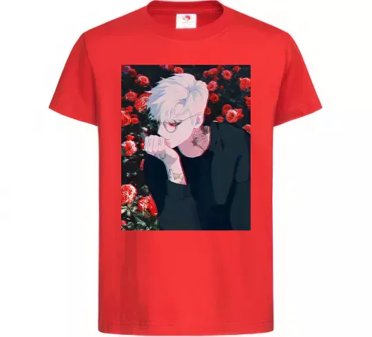 Дитяча футболка Anime boy Червоний фото