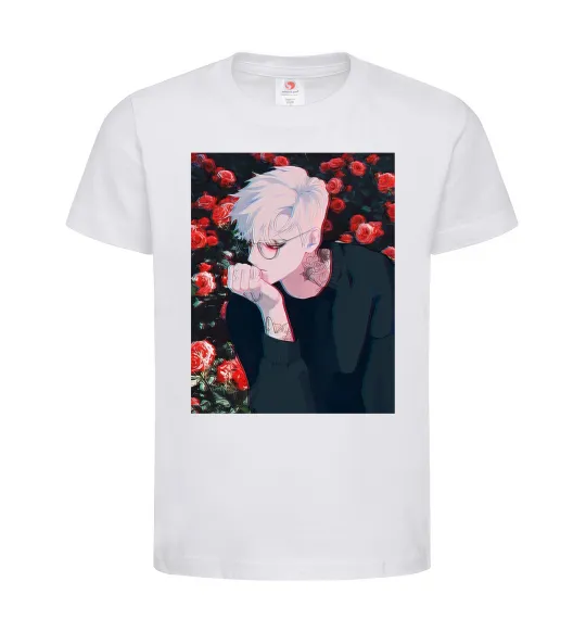 Детская футболка Anime boy Белый фото