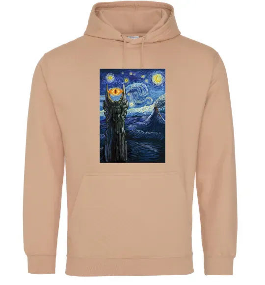 Чоловіча толстовка (худі) Око Саурона Пісочний фото