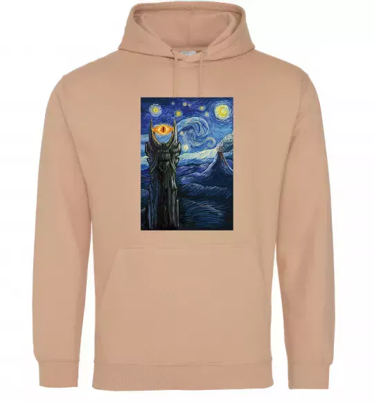 Женская толстовка (худи) Око Саурона Песочный фото