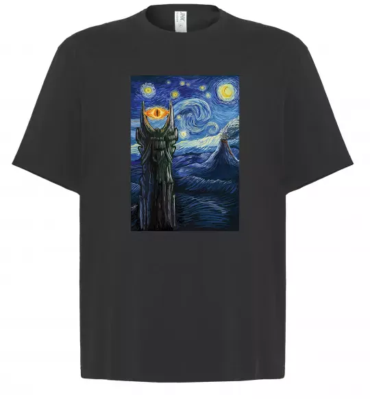 Футболка Оверсайз Око Саурона Черный фото