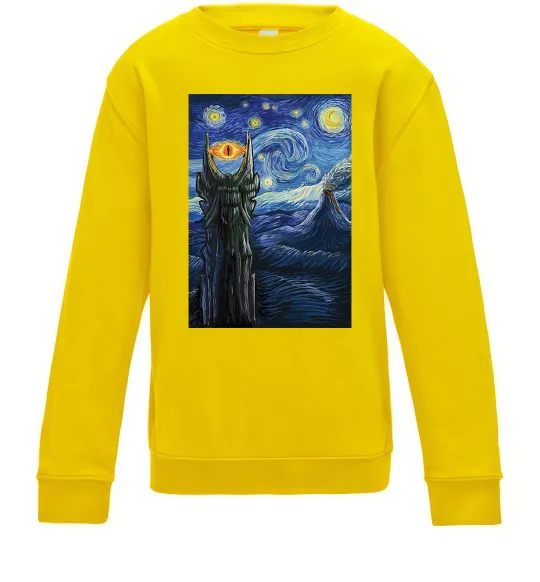 Детский Свитшот Око Саурона Солнечно желтый фото