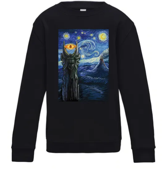 Детский Свитшот Око Саурона Черный фото